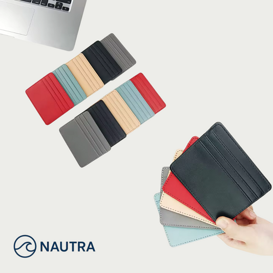 TARJETERO DE PIEL SINTÉTICA – MULTI-SLOT UNISEX PARA TARJETAS DE CRÉDITO E IDENTIFICACIÓN