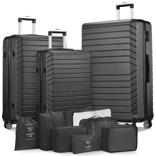 JUEGO DE MALETAS DE VIAJE 3 PIEZAS - CON 7 BOLSAS ORGANIZADORAS