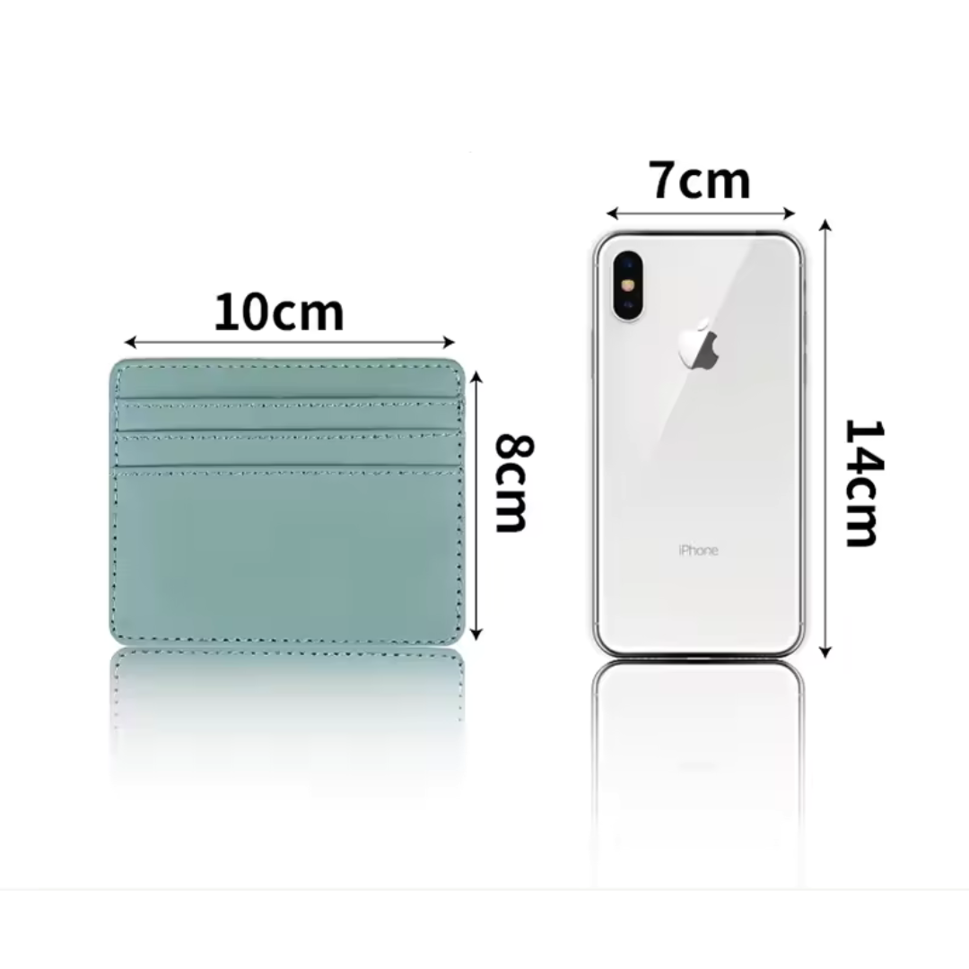 TARJETERO DE PIEL SINTÉTICA – MULTI-SLOT UNISEX PARA TARJETAS DE CRÉDITO E IDENTIFICACIÓN