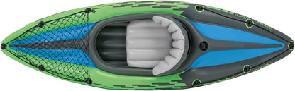 INTEX CHALLENGER SERIE KAYAK INFLABLE CON PALETAS DE 86” Y BOMBA DE ALTO RENDIMIENTO – PVC SUPERFUERTE – ASIENTO AJUSTABLE CON RESPALDO