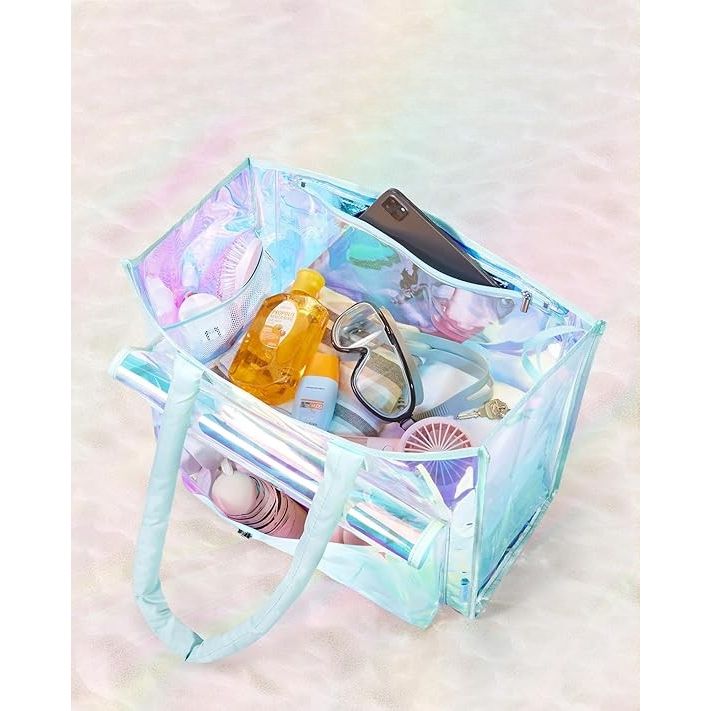BAGSMART BOLSA DE PLAYA IMPERMEABLE PARA MUJER – GRAN CAPACIDAD CON BOLSA PARA TELÉFONO