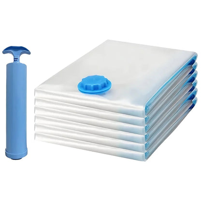 BOLSA DE ALMACENAMIENTO AL VACÍO CON BOMBA DE MANO – SET DE 12 PIEZAS